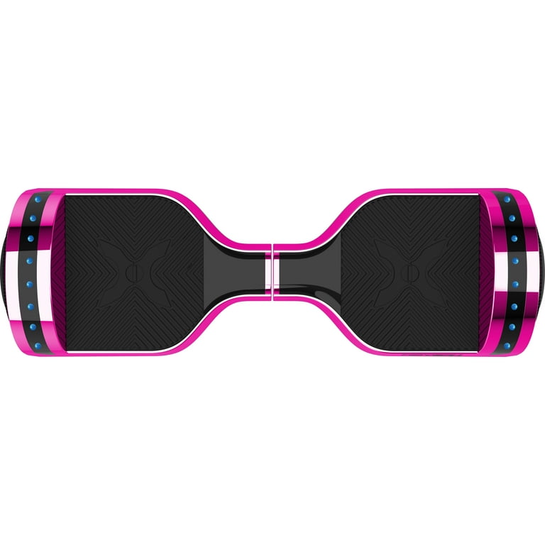 Hover 1 Chrome Hoverboard Pink LED Lights Bluetooth Speaker 6.5 in Tires 220 lbs Max weight 7 MPH Walmart