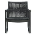 thumbnail image 6 of Powell Quinlan Mid Century Modern Woven Rope Beechwood Rocking Chair, Black, 6 of 24