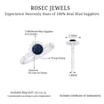thumbnail image 5 of Rosec Jewels Classic Blue Sapphire Ring with Diamond Halo for Women (5 mm), 14K White Gold, US 6.50, 5 of 8