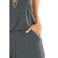 thumbnail image 4 of Lacozy Womens V Neck Loose Sleeveless Spaghetti Strap Wide Leg Pants Jumpsuit Rompers, 4 of 5
