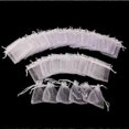 thumbnail image 5 of 100 bolsas de organza de 9 x 7 cm - Blancas cosidas a mano, 5 of 5
