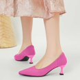 thumbnail image 6 of Xiaoxatg Stylish Women's Fashion Pointed Toe Knit Mesh High Heel Dress Shoes for Daily Casual and 7.5 Hot Pink, 6 of 6