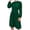 Green, variant on Fesfesfes Women Dress Casual Solid Color Long Sleeve Solid Color Crew Neck Dress or
