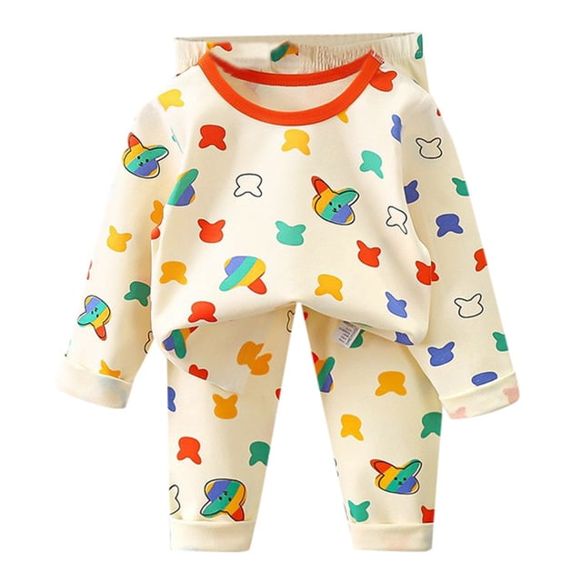 WEAIXIMIUNG Christmas Solid Color Children's Hoodie Set With Thick Fall And Winter Homewear Pajamas 80-90cm