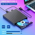 OUSITAID Portable External CD/DVD Drive for Laptop with SD Card Reader