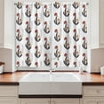 thumbnail image 2 of Ambesonne Nature Kitchen Curtains, Red and Orange Flowers, 55"x39", Red Orange Black, 2 of 3