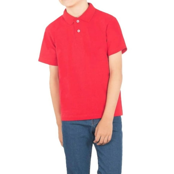 Playera Polo para Niño 100% Algodón Marca Optima – Rojo