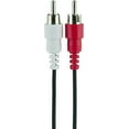 GE 6 ft. Stereo RCA Audio Cable, Red White Plugs, Black, 33571