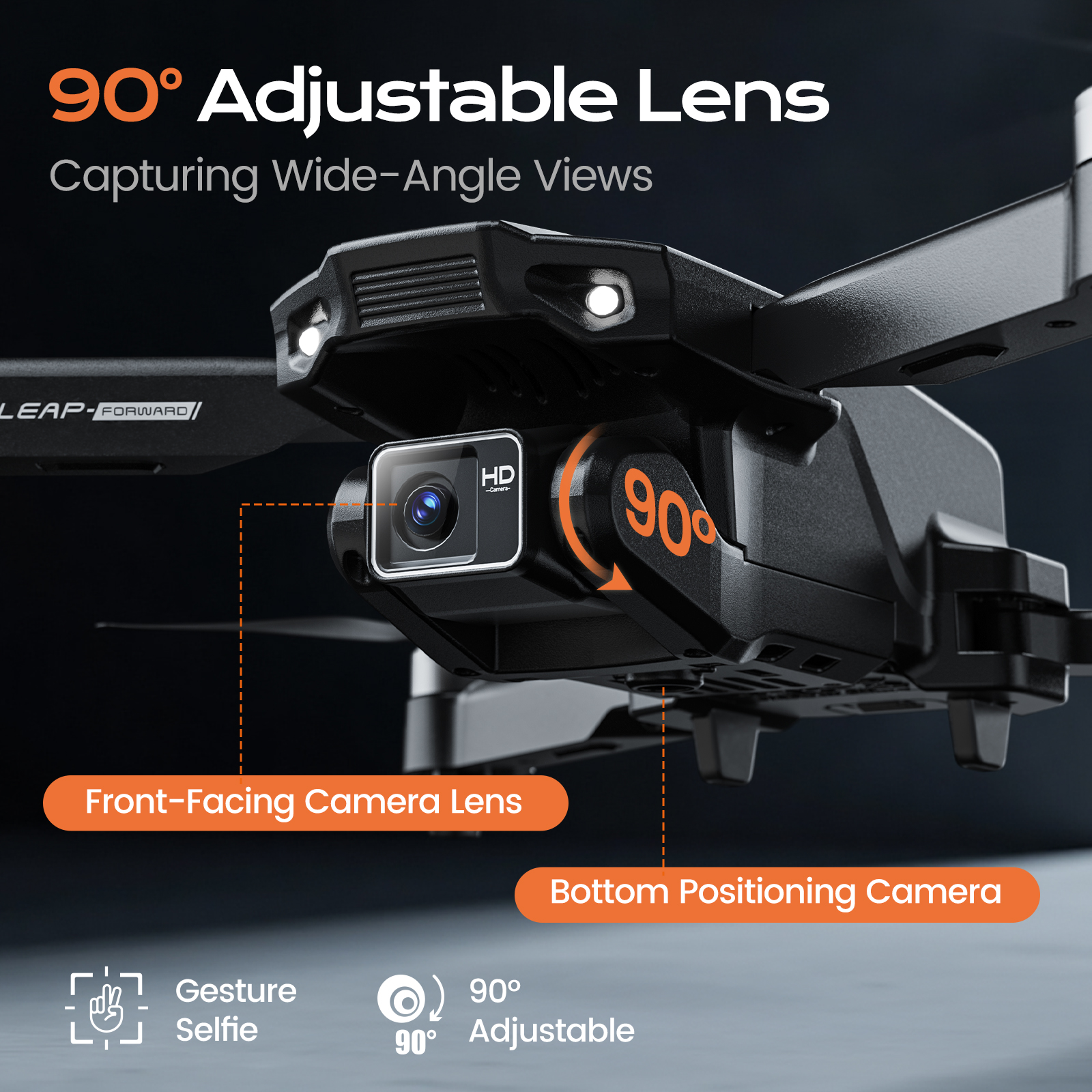WEFONE H31 Drone with Camera and 2 Batteries Black photo 4