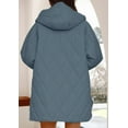thumbnail image 5 of Long Jackets for Women Fashion Winter Coat for Women Business Casual Diamond Quilted Hooded Lightweight Jackets, 5 of 7