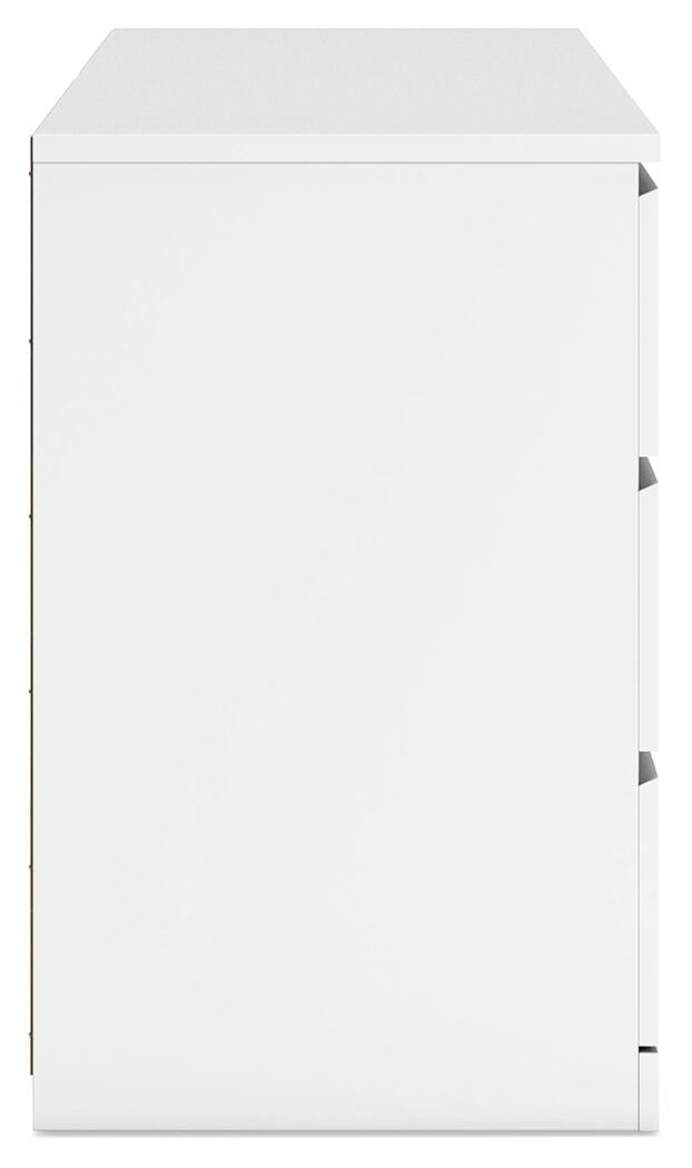 Signature Design by Ashley Onita Modern 6 Drawer Dresser, White