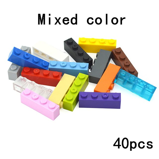 Bloques de construcción de figuras gruesas para niños, bloques de construcción de 1x4 puntos, clásicos, educativos, compatibles con Leduo 3010, juguetes de plástico de 40 piezas