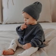 thumbnail image 6 of NOKIO Baby Girl Boy Toddler Knit Sweater Cute Round Neck Long Sleeve Blouse Pullover Oversized Sweatshirt Warm Kids Tops Toddler Long Sleeve Crew Neck Solid Knit Sweater Winter Clothes, 6 of 6