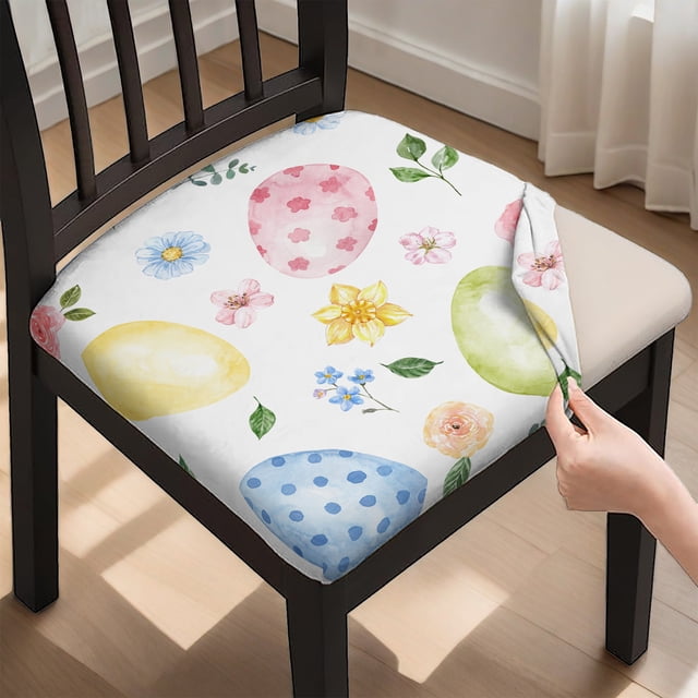 Matoen12 Easter Seasonals Half Wrap Chair Cover Stretch Protector Chair Cover Milk Silk Chair Cover