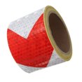 thumbnail image 2 of Cinta de advertencia de seguridad reflectante autoadhesiva para coche de 5cm x 3m, pegatina de tira reflectante para señal de flecha de Herramientas de reparación de automóviles blanco rojo, 2 of 8