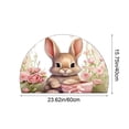 thumbnail image 3 of Uuiauoio Half Round Door Mat Easter Holiday Egg Rabbit Half Moon Rug Washable Half Circle Area Rugs Indoor Entrance Non Slip Semi Circle Bathroom Rugs Floor Carpet for Kithen Bedroom Decorative Gift, 3 of 6