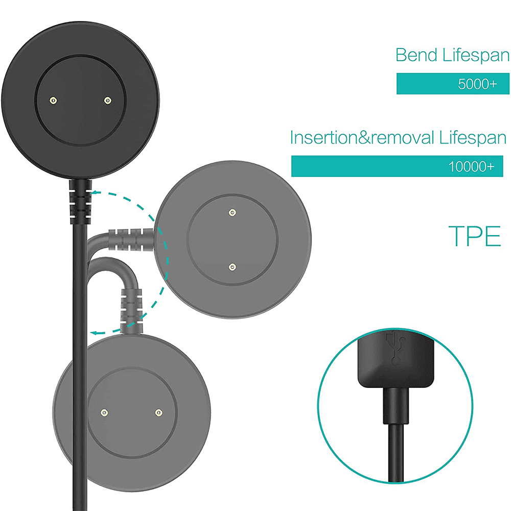 Wireless Magnetic Charger for Huawei Watch GT Honor Magic GT 2 GT Active Built In Voltage Regulator and PTC BLACK Walmart