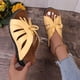 thumbnail image 4 of Amzcrzy Zapatos de mujer,Zapatos de mujer,Zapatillas de mujer, Sandalias de verano para mujer, informales, vintage, con tacón de aguja y suela gruesa, con cordones y costuras rectas. Sandalias Mujer, 4 of 5
