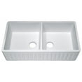 thumbnail image 2 of ANZZI Roine 9'' L x 18'' W Double Basin Farmhouse Kitchen Sink, 2 of 4