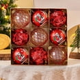 thumbnail image 4 of Clearance!3.15 Inch/80mm Balls for Christmas Tree - Glitter Shatterproof Christmas Balls Set, 9 Pcs Plastic Hanging Pearl Decoration Balls for Xmas Wedding Holiday Party Decor (Red), 4 of 8