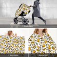 thumbnail image 7 of Honeii Cute Bee print 2-in-1 baby car seat canopy doubles as a nursing cover, fitting both genders & measuring 39x27.5in, 7 of 7