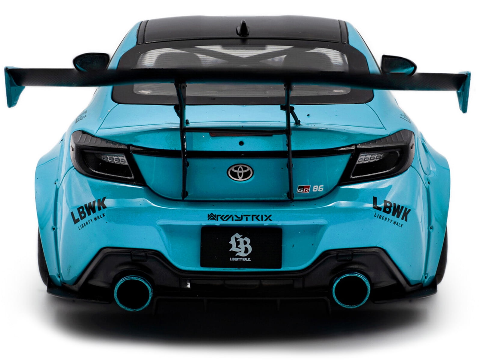 2024 Toyota GR86 w/Liberty Walk Body Kit, Baby Blue - Solido S1813601 - 1/18 Scale Diecast Model Car