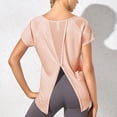 thumbnail image 4 of cfhntfmh Workout Tops for Women Loose Fit Yoga Shirts Short Sleeve Athletic Tops with Round Neck Running Gym Tee Top, 4 of 4