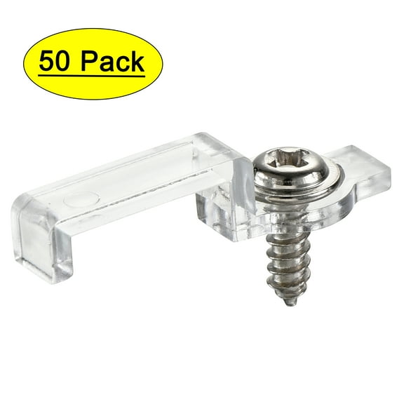 LED Strip Mounting Brackets, Fixing Clips with Screws for 10mm Wide 5050 Waterproof LED Strip, Nylon, 50Pcs