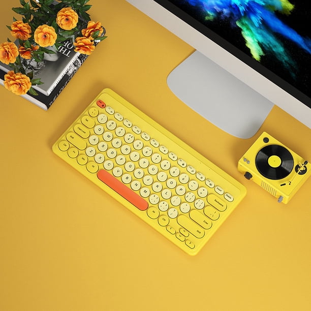 Teclado y ratón inalámbricos BOW adecuados para ordenador portátil, teclado y ratón USB externos, portátil para oficina en casa
