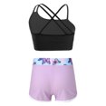thumbnail image 2 of Zaldita Kids Girls 2 Piece Dance Outfit Printed Camisole and Booty Shorts Set Sports Bra Active Butterfly 8, 2 of 7