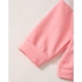thumbnail image 5 of 5T Baby Girls Outfits 6T Girls Fall Winter Clothes Little Girls Long Sleeve Letter Print Hooded Top Pants 2PCS Set Pink, 5 of 7