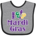 thumbnail image 3 of Inktastic I Love Mardi Gras Boys or Girls Baby Bib, 3 of 4