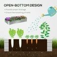 thumbnail image 6 of Outsunny Raised Garden Bed with Mini Greenhouse, Steel Outdoor Planter Box with Plastic Cover, Roll Up Window, Dual Use, 73" x 38" x 36", Clear, 6 of 9