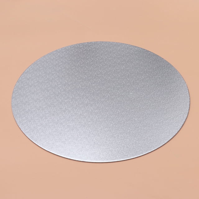 SKISUNO 10Pcs Round Cake Board Silver Circle Waterproof Load Bearing For Birthday Party Home Use 12 Inches