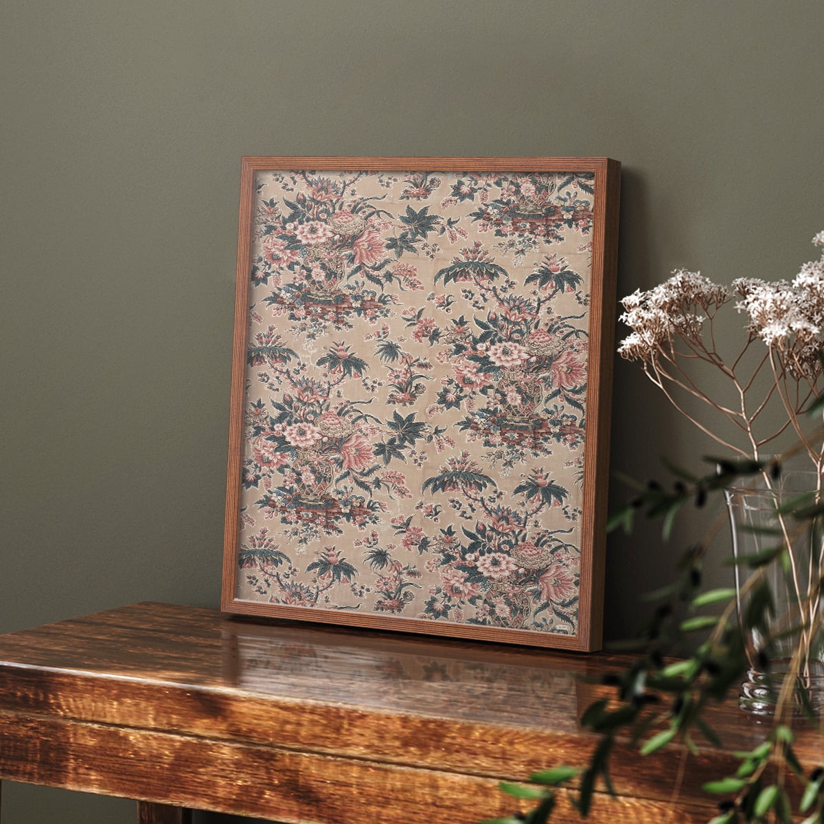 Vintage Abstract Print LXVII - 10in. x 8in. Vintage Framed Print in Walnut Wood Frame