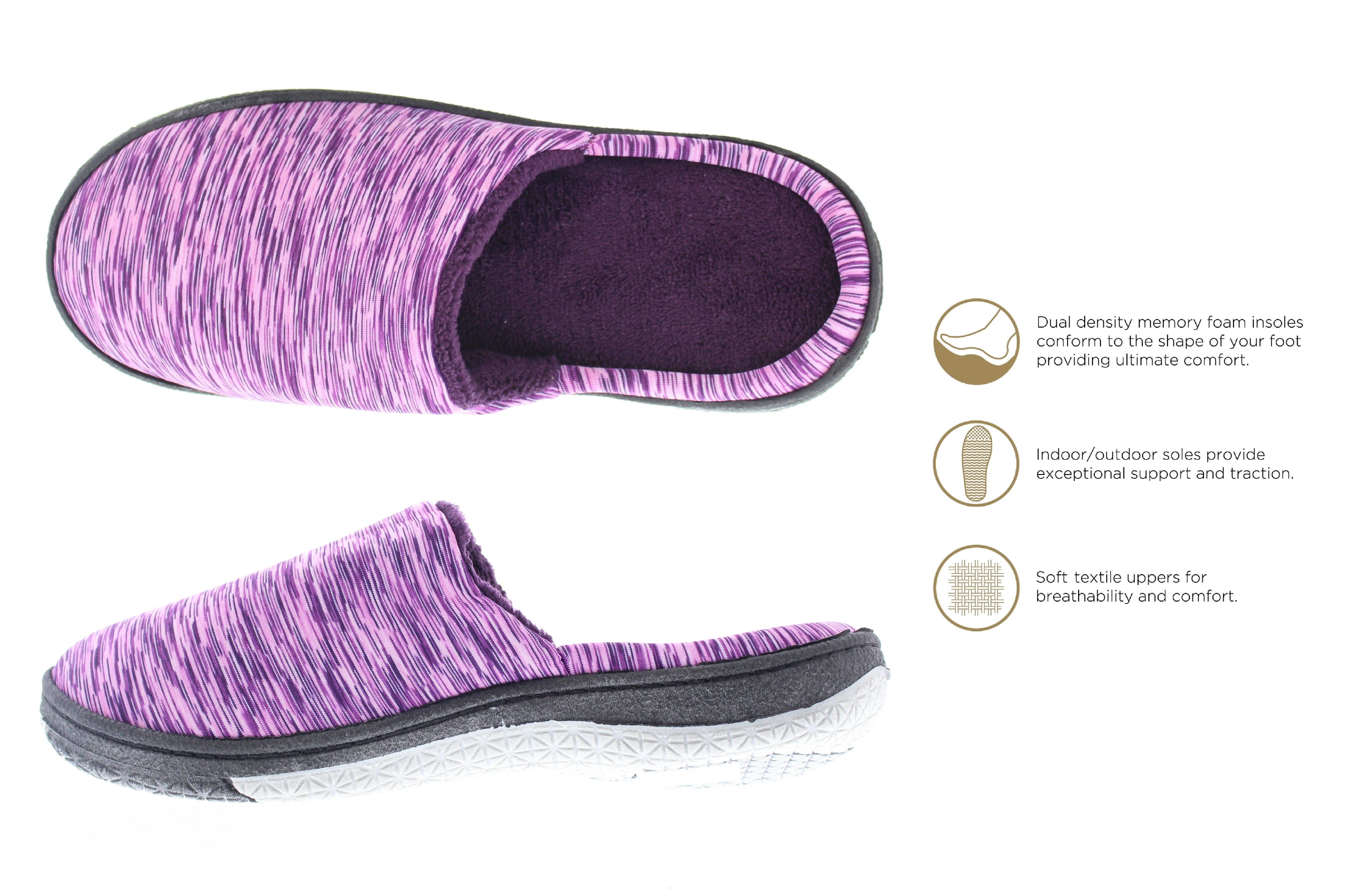 GOLDTOE Gold Toe Women's Sporty Space Dye Jersey Knit Memory Foam