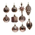 thumbnail image 3 of Sharprepublic 10 Pieces Christmas Tree Ball Ornaments for Celebration Decor Indoor Outdoor rose gold, 3 of 8