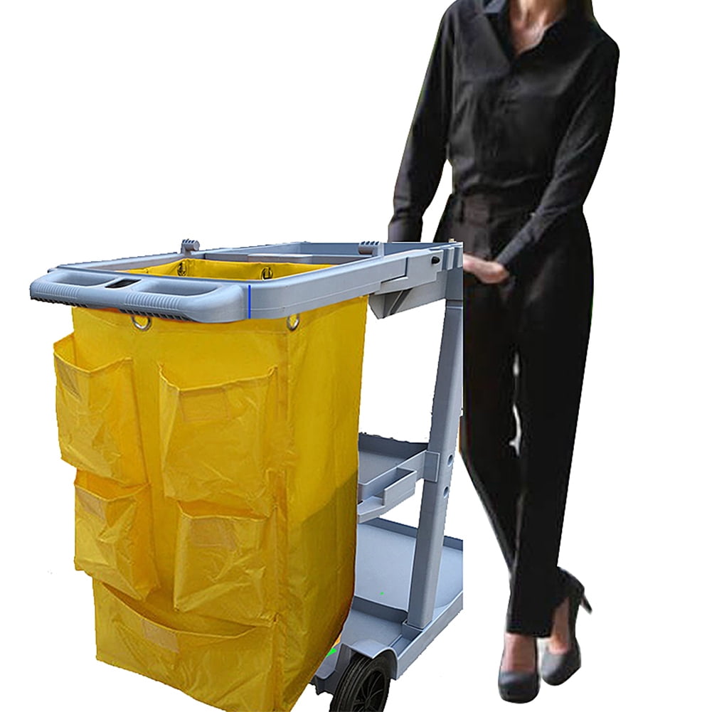 Cheers Large Waste Garbage Bag Cleaning Trolley Hotel Trash Collect