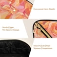 thumbnail image 5 of FORMRS Makeup Bag Travel Cosmetic Organizer for Women Fold Flat Zipper Pouch with Handle, Pink Flowers, 5 of 8