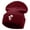 Maroon, variant on Beech Shrooms Embroidered 12 Inch Long Knitted Beanie - Maroon OSFM
