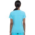 thumbnail image 5 of Dickies EDS Essentials Medical Scrubs Top for Women Mock Wrap DK625, L, Turquoise, 5 of 8