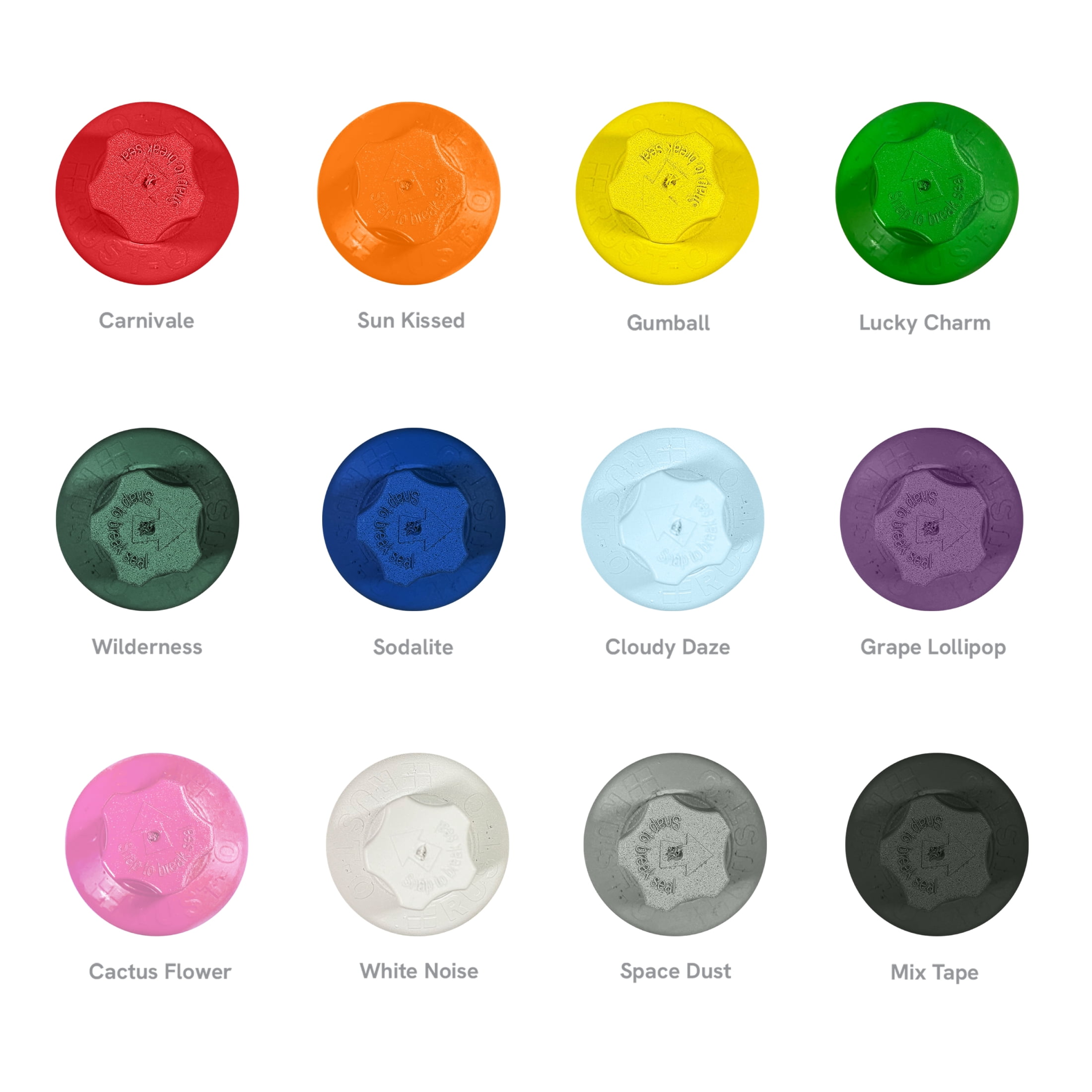 12 Pack, Rust-Oleum Rust-O Acrylic Matte Spray Paint Variety Pack-393872, 11 oz