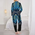 thumbnail image 5 of Kll Turtle Print Women'S Long Sleeve Pajamas With Pants Sleepwear Loungewear 2 Set-X-Large, 5 of 9