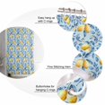 thumbnail image 5 of Yellow Lemon Shower Curtains for Bathroom Waterproof Fabric Bath Curtains Decor Bath Tub Curtain Blue Leaves Summer Fruit Watercolor Decorative Shower Curtain Sets with 12 Hooks, 72x72 Inch, 5 of 6