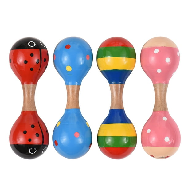 Maracas de Madera en Miniatura para Bebes y Ninos Sonajeros Divertidos Juguetes Musicales Coloridos para Ninas y Ninos Pequenos Walmart en linea