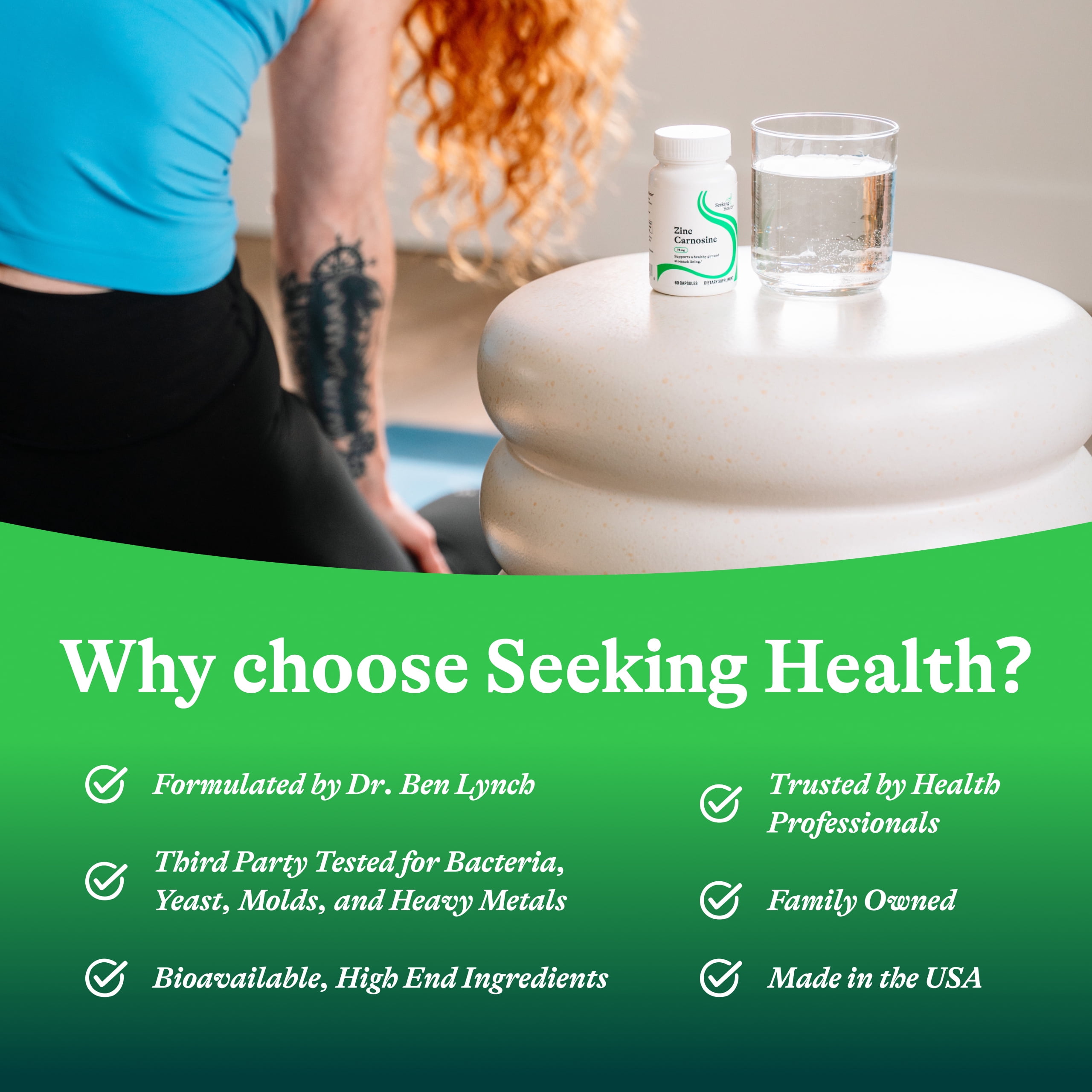 Seeking Health Zinc Carnosine, 60 Vegetarian Capsules
