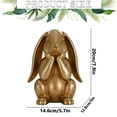 thumbnail image 3 of Spring Rabbits Easter Decorations, 3D Printed Vintage Gold Bunny Statue, Easter Table Centerpiece, Decorative Bunny Sculpture Collectibles Gift for Home Indoor Decor, 3 of 9