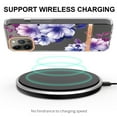 thumbnail image 5 of SaniMore for iPhone 14 Pro Max Case, Flexible TPU Magnetic Cover Support Wireless Charging Slim Flower Grass Pattern Shockproof Protective Shell for Ladies Women Girls, Purple Flowers, 5 of 9