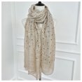 thumbnail image 5 of QSAWXQZ Women's Cotton Linen Long Scarf Polka Dot Lightweight Shawl Wrap Neck Scarf Free Size, 5 of 5