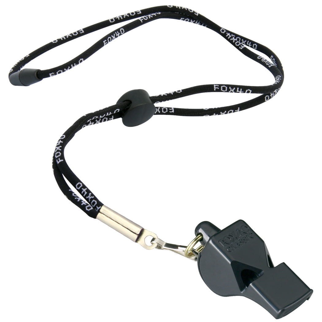 EastPoint Sports Classic Official Whistle with Lanyard - Black, Pea-less Design